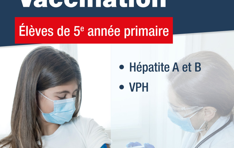 Vaccination scolaire - 5e année du primaire